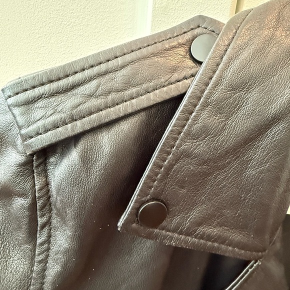 Quince Leather Motorcycle Biker Jacket Black - Picture 7 of 8